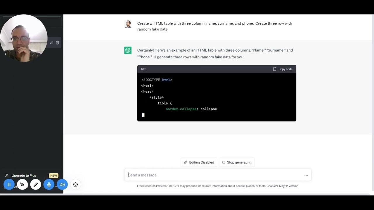 Create HTML tables with ChatGPT - YouTube