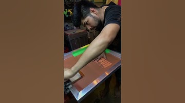Screen printing Process from computer work, clear films printing, stencil making to printing #shorts