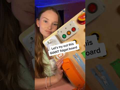 Let’s try this fidget board! #asmr #fidgetboard #busyboard #asmrsounds