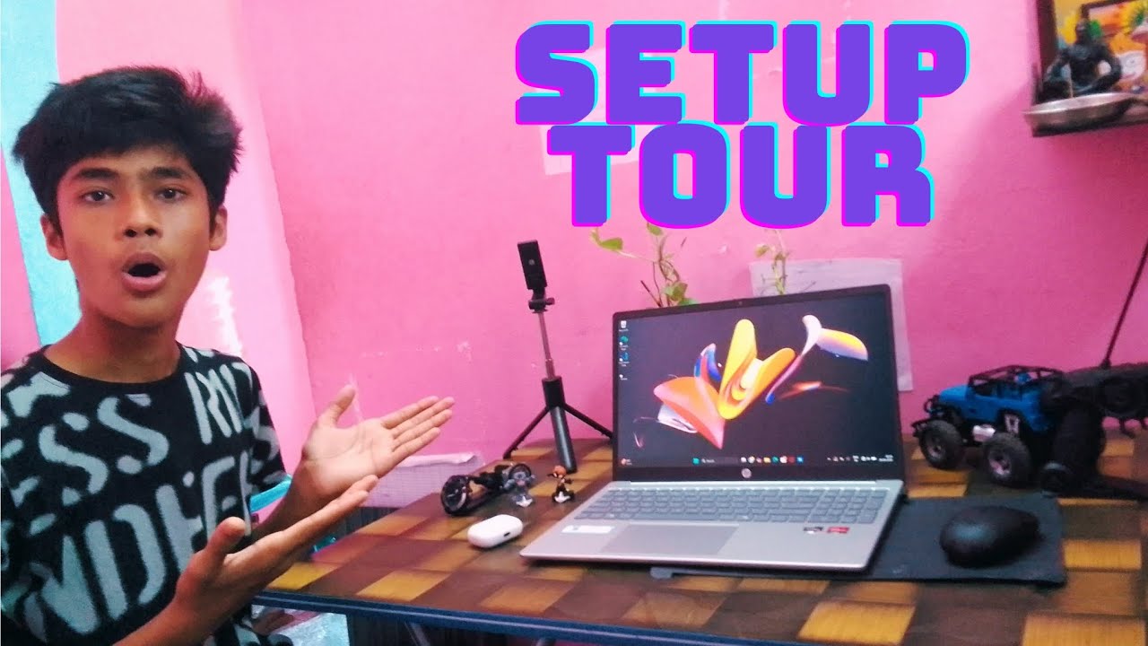 My first gaming setup tour 🔥😄 - YouTube