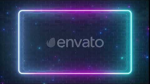Rectangular Neon Sparkling Luminous Form | Motion Graphics - Envato elements