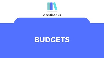 AccuBooks Accounting & ERP Systems - Budgets - Training Video