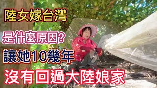 陸女嫁台灣 為何10几年沒有回大陸娘家背後的原因讓人感到心疼又欽佩……