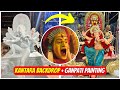 Ganpati idol colour painting with kantara background by rupesh narvekar  kantara colour painting