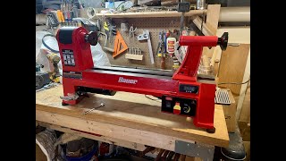 Harbor Freight Bauer 14x20 EVS Wood Lathe First Run Test