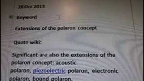 Line 22 7b161 Quasi-1D  Magnetoresistance Tc Conductors Polarons WOW SETI
