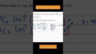 Binomial Expansion. Past papers A Level Math 9709. #mathcontent #math #binomial #expansion #alevel