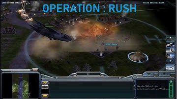 Command & Conquer - Generals Game-play (CUSTOM MISSION - USA : Operation : Rush)