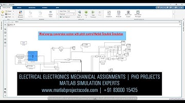 Wind energy conversion system with pitch control Matlab Simulink Simulation