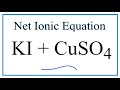 Net Ionic Equations and Charge Balance