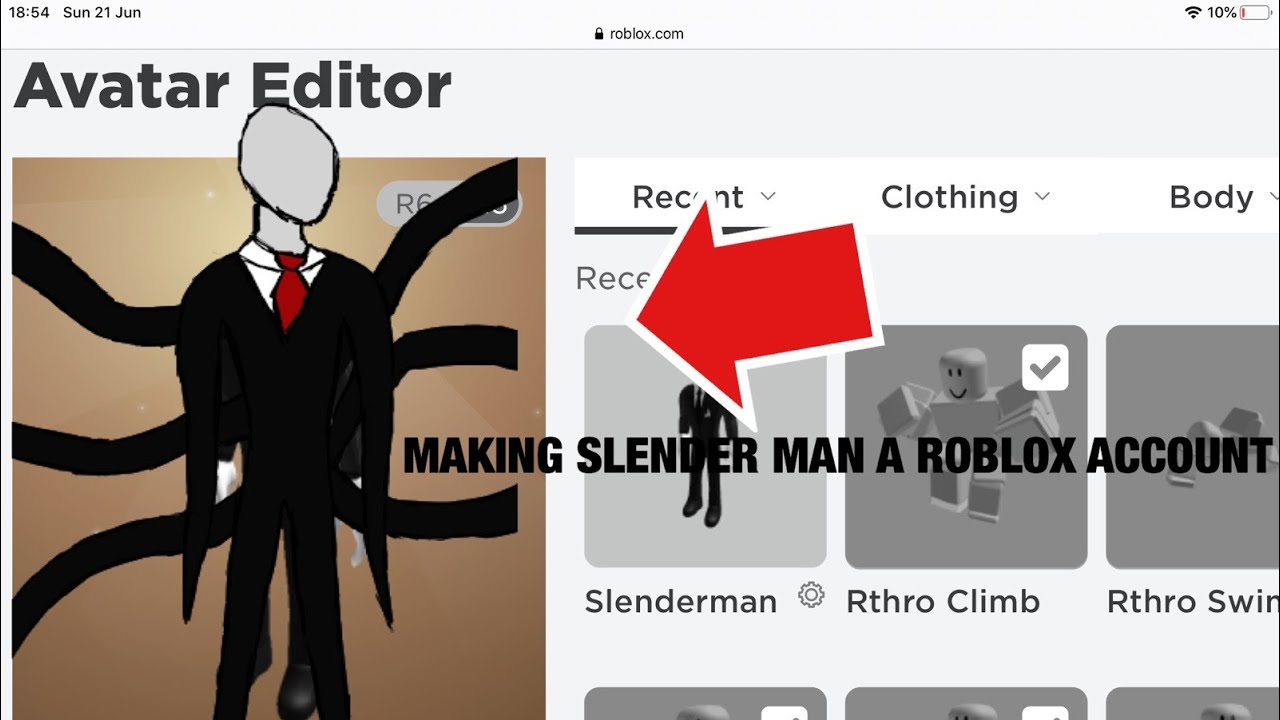 How To Make Slenderman In Roblox 