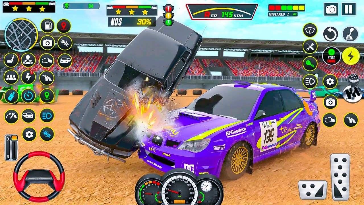 SUVs and Sports Car Demolition Derby Racing Crash Simulator - Android Gameplay.