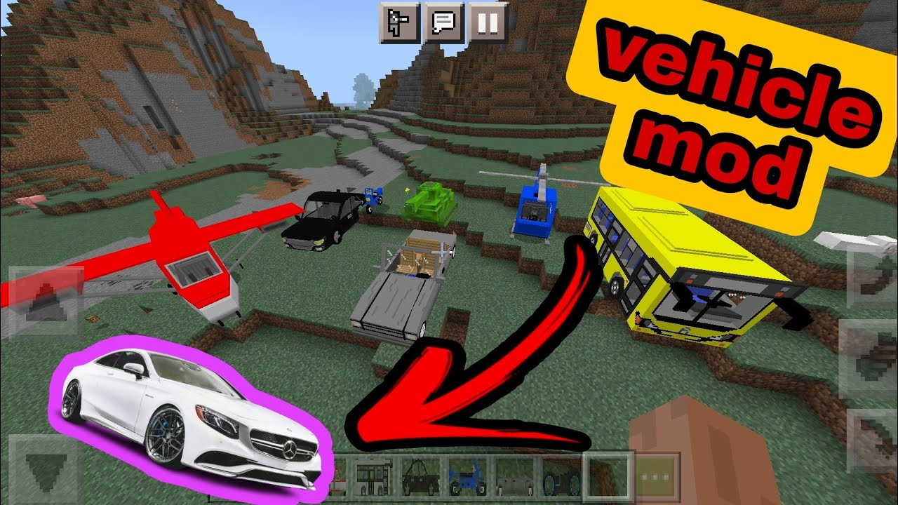 vehicle mod for Minecraft PE | Minecraft mods