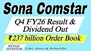 SONA COMSTAR Q4 FY26 RESULT OUT || Dividend announced for Shareholders || Good News For Shareholders