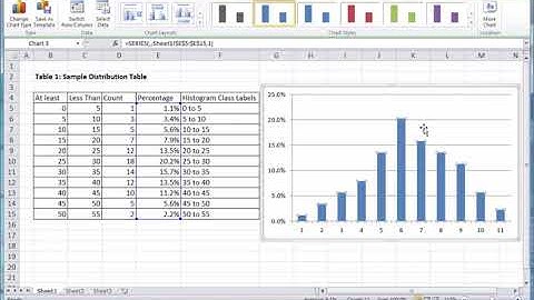 Creating a Histogram, with descriptive labels, using a bar chart