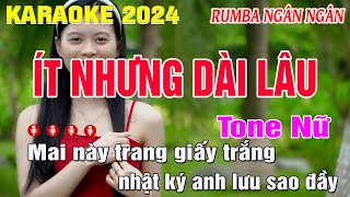 Ít Nhưng Dài Lâu Karaoke Tone Nữ (Bm) Nhạc Sống Rumba | Trung Hiếu