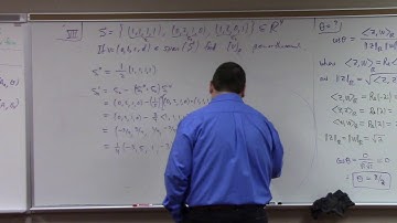 Linear Algebra: help session for inner products, orthogonal complements, 4-19-18, part 2