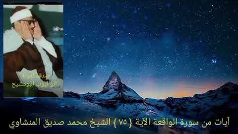 فلآ أقسم بمواقع النجوم { ٧٥ } وإنه لقسم لو تعلمون عظيم { ٧٦ } سورة الواقعة _ الشيخ المنشاوي