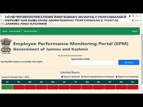 HOW TO REGISTER,LOGIN AND SUBMIT  PERFORMANCE REPORT ON Employees MONITORING PERFORMANCE PORTAL JK