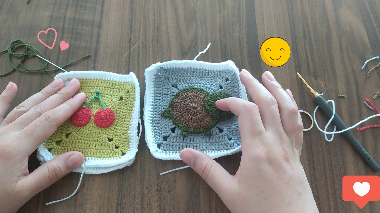 KAPLUMBAĞA MOTİF VE KİRAZ MOTİF (hayvan figürlü battaniyenin motiflerini anlatıyorum 7)
