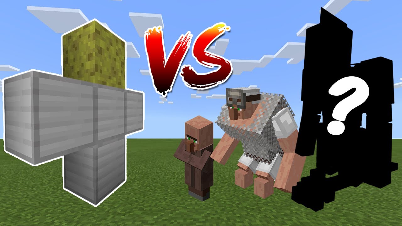 Sponge Golem vs ALL Villagers YouTube