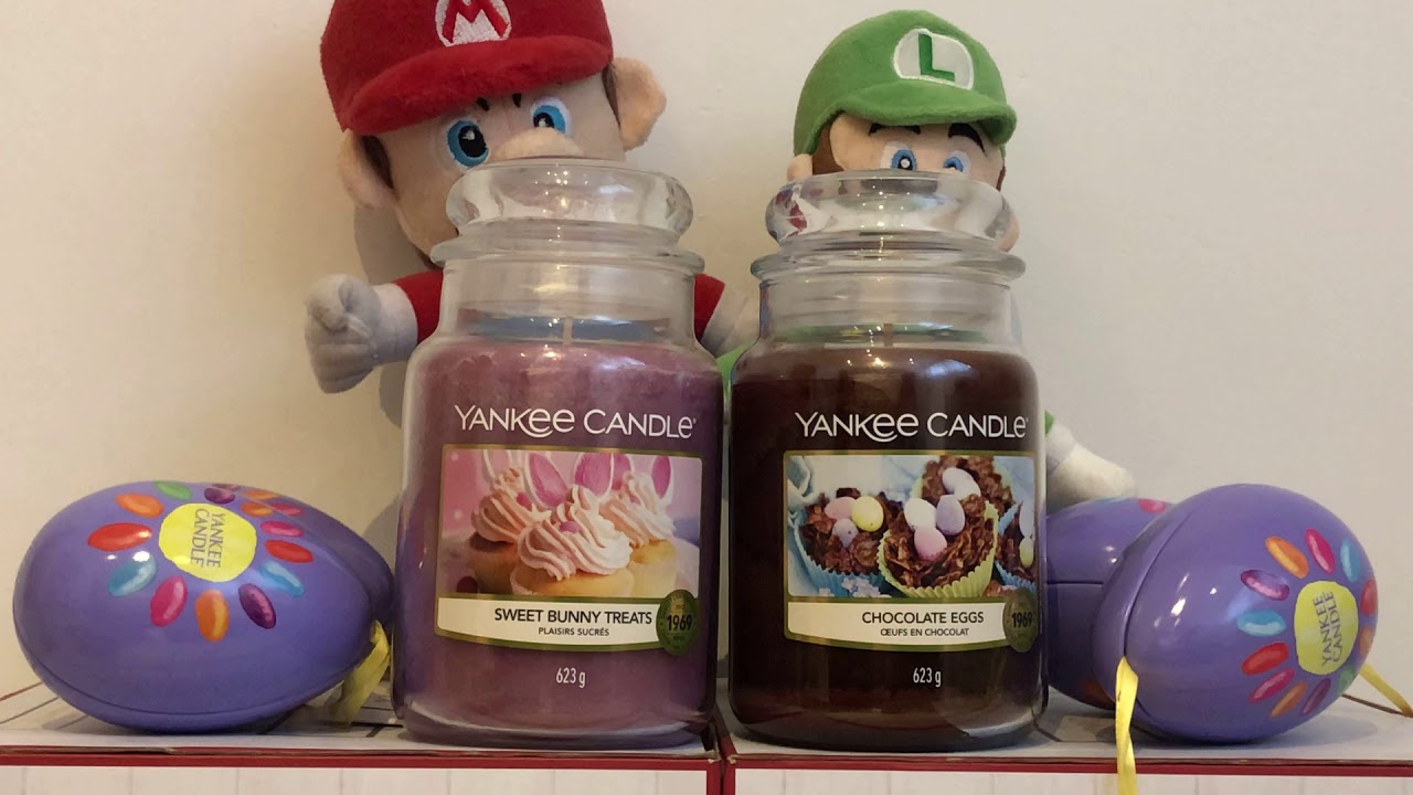 YANKEE CANDLE SWEET BUNNY TREATS 🐰 AND CHOCOLATE EGGS 🍫🥚 REVIEW: (EASTER CANDLES 🐥)