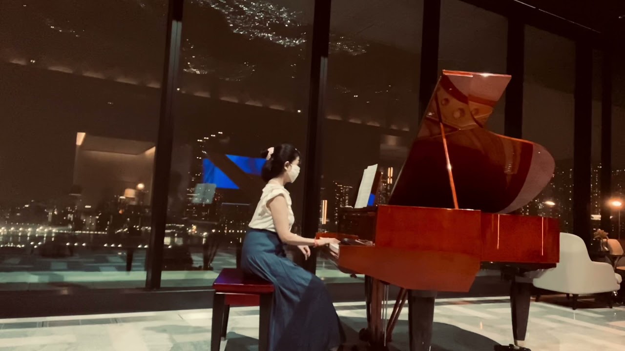 夜景の美しいラウンジで【いそしぎ】のテーマ曲