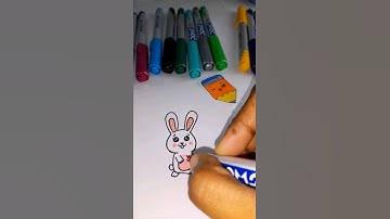 Easy cute bunny drawing😍#creativeart #satisfyingart #easydrawing #drawing #art #satisfying #shorts