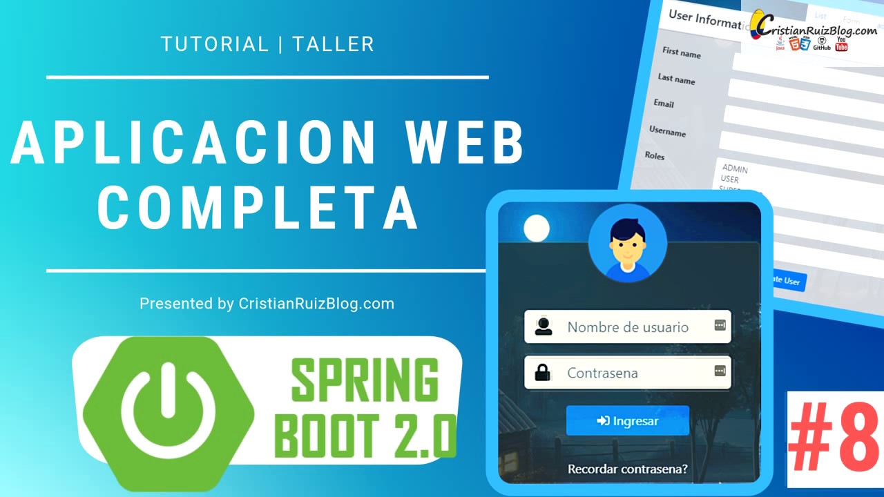 Spring Boot Aplicacion Completa | #8 Change Password using Ajax - YouTube