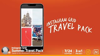 Instagram Travel Grid Transition - After Effects Template
