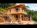 Skilled Carpenters Complete Traditional Stilt House Interior Details 🪵 Amazing Woodworking Craftsma