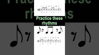 8th note, 8th rest rhythm exercise @ 90 bpm #rhythmpractice #drumlesson