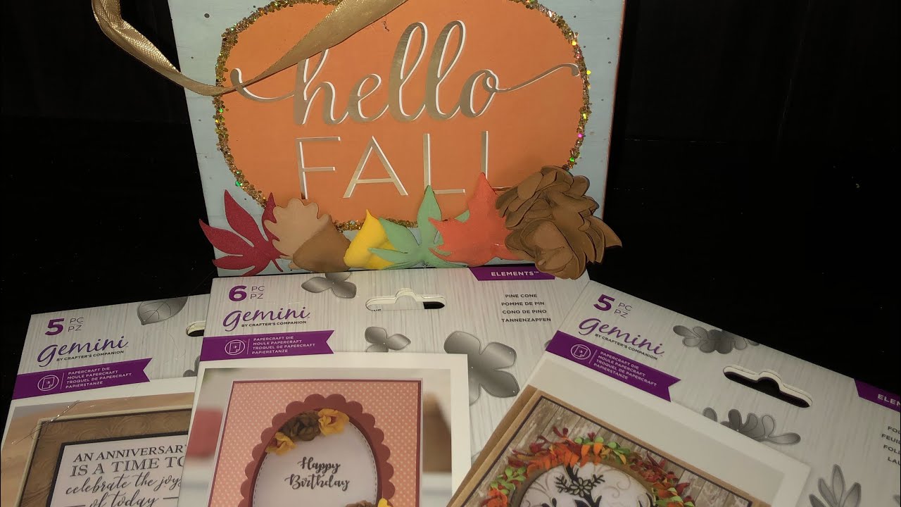 Crafters Companion pinecone and autumn leaves flower forming foam feat