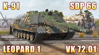 K-91 ● SDP 66 ● LEOPARD 1 ● VK 72.01 | World of Tanks Blitz Gameplay #worldoftanksblitz screenshot 4