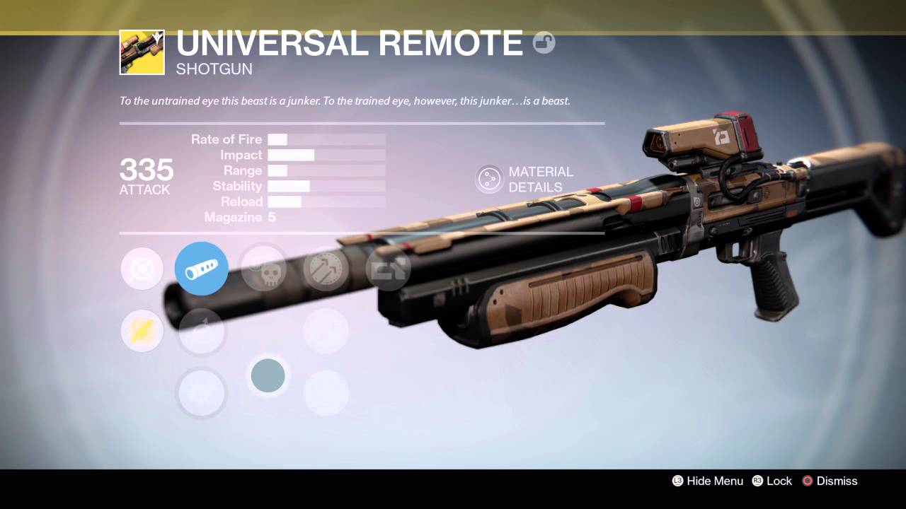 Destiny Universal Remote from primary engram