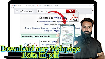 Save Webpage Data in Pdf. Full Hindi Tutorial