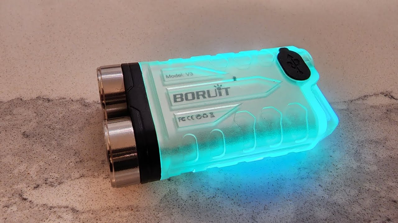Boruit V3 Keychain light Night overview YouTube