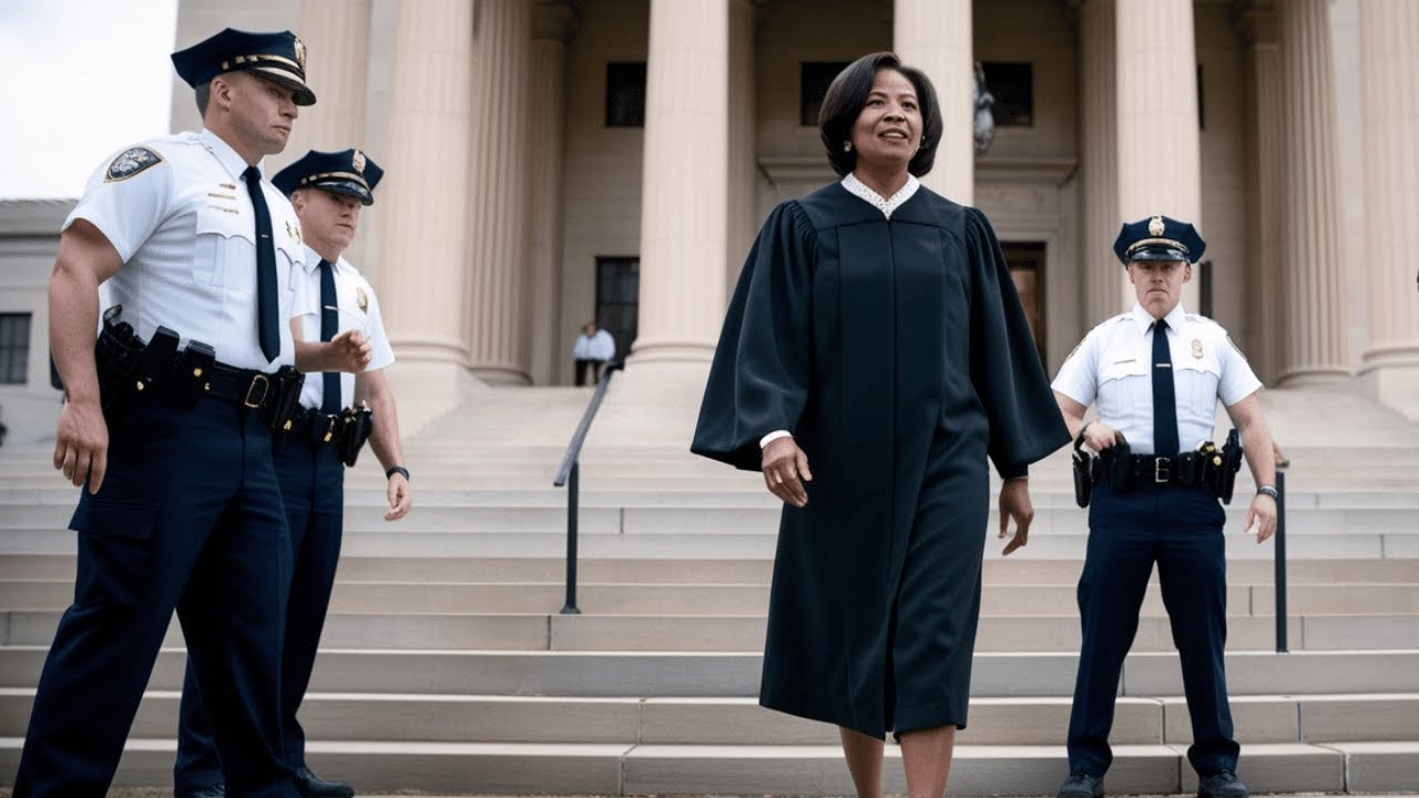 A Black judge was blocked from entering the courtroom by white police ...