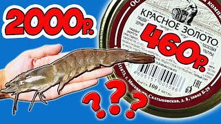 Пробую Дорогие Морепродукты. Креветки за 2000р. Красное Золото за 460р. Стоит ли Покупать?