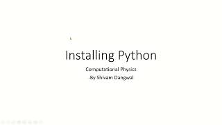 Lec_03 Installing Python