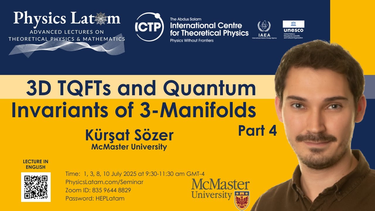 3D TQFTs and Quantum Invariants of 3-Manifolds - Kürşat Sözer (Part 4 ...