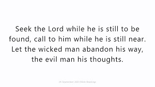 24 September 2023 Catholic Mass Bible Reading