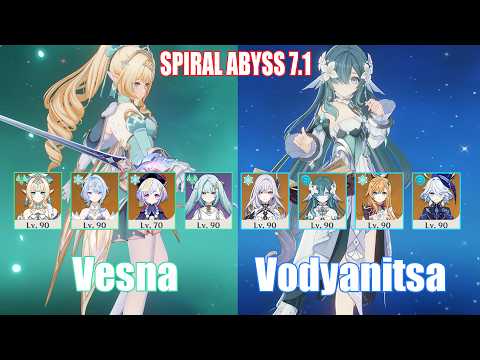 C0 Vesna Stellar Swirl & C0 Vodyanitsa Freeze | Spiral Abyss 7.1 | Genshin Impact