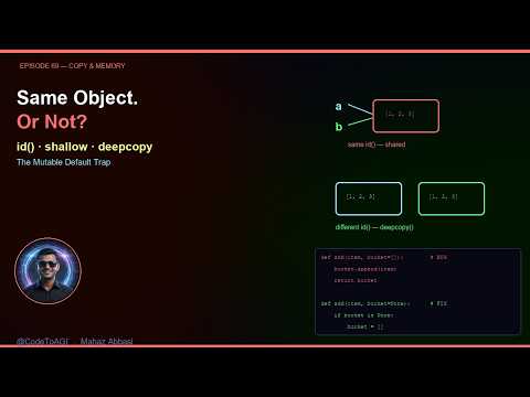 The Bug Hiding in Your Default Arguments — Python Copy & Memory | Ep 69