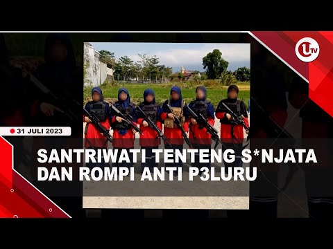 HEBOH, FOTO SANTRIWATI TENTENG 4IRSOFT GUN DAN KENAKAN ROMPI ANTI P3LURU | U-NEWS