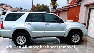 4th Gen 4Runner back seat removal