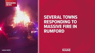 Scenes from massive Rumford, Maine fire