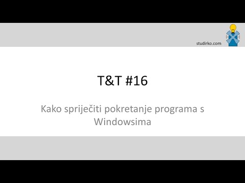 Video: Kako Spriječiti Pokretanje Programa