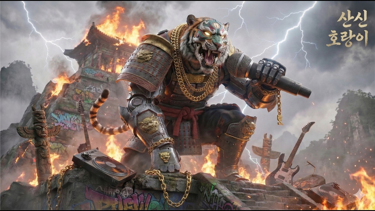 (음악 메탈&힙합 퓨전) 산신 호랑이  #힙합 #메탈 #랩 #메탈랩 #전래동화 #음악 #KPOP