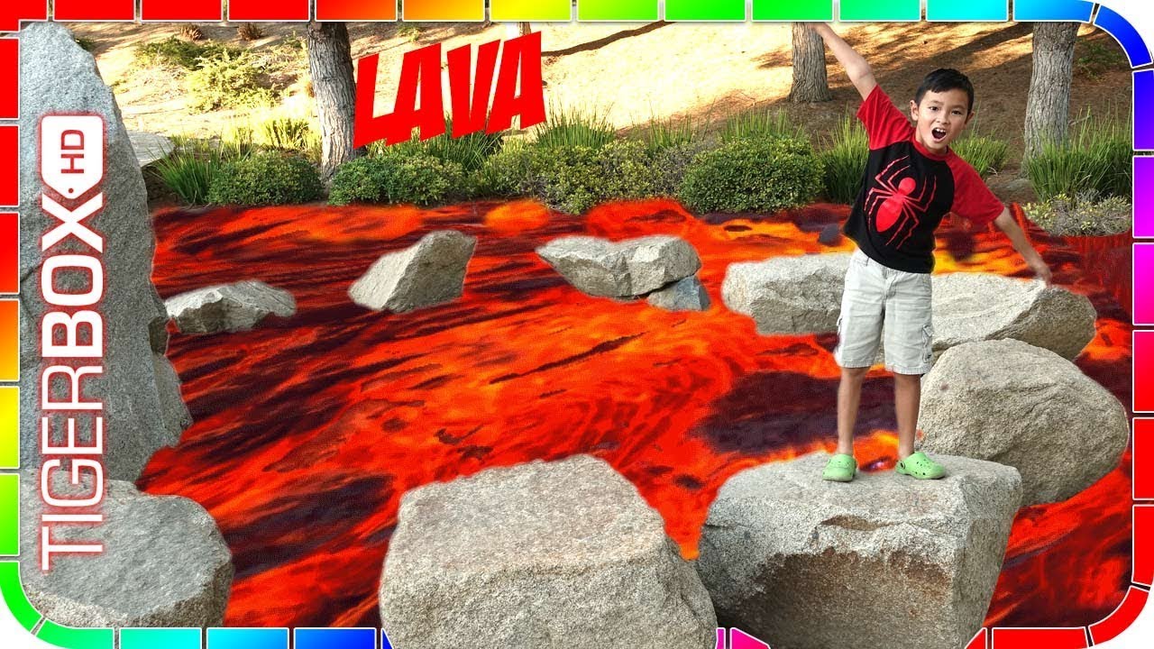 Tiger Plays THE FLOOR IS LAVA Challenge!!! Kids Pretend Playtime pretend play examples